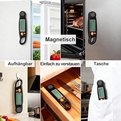 Antonki Meat Thermometer Digital - Instant Read Food Thermometer with Backlight for Cooking Grilling Baking Kitchen Candy BBQ Oil Liquid, Backlit Display, Battery Included - Image 6