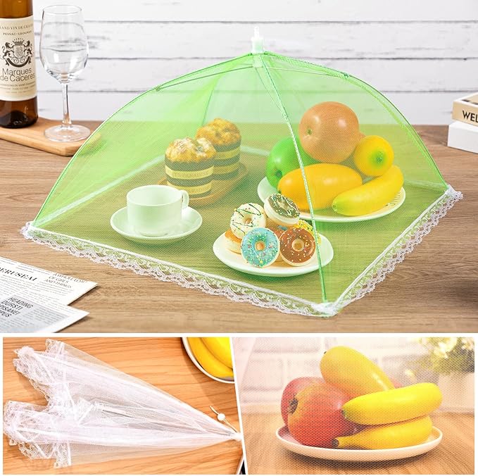10 Pack Food Cover Tents, Pop-Up Food Tents, Foods Covers for Outdoors, Foods Mesh Cover, Reusable and Collapsible Outdoor Picnic Covers Net,Suit for Parties Picnics,BBQs, Fruit - Image 5
