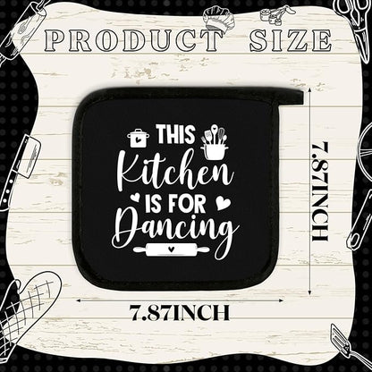 Bencailor 12 Pcs Pot Holders with Pocket Kitchen Hot Potholders Hot Pad Oven Mitts Cookie Bag Oven Gloves for Kitchen Gift Baking Cooking(Black and White,Kitchenware)