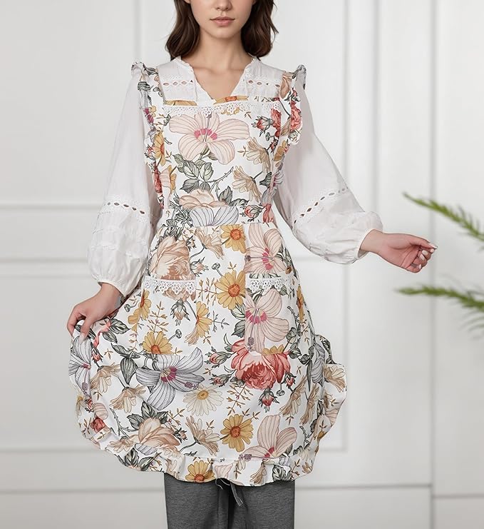 Funny Aprons for Women with Pockets, Kitchen Cooking Grilling Bbq Cute Chef Apron, Mothers Day Birthday Gifts for Women - Image 2