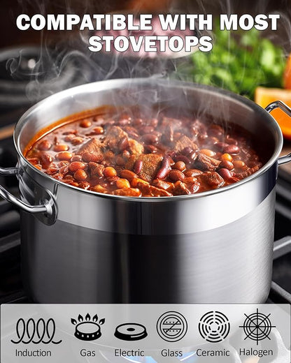 Cooks Standard 02616 Professional Grade Lid 30 Quart Stainless Steel Stockpot, Silver - Image 4
