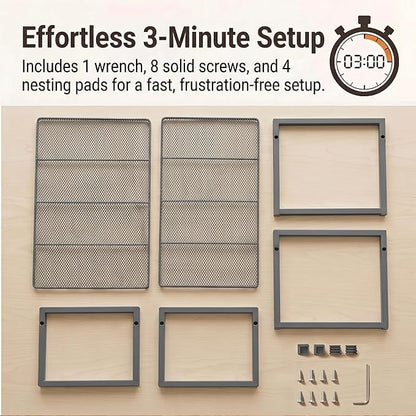 Set of 2 Cabinet Organizers 12.6''W 44 LBS Load Capacity Heavy Duty Kitchen Pantry Shelves Counter Countertop Storage Racks
