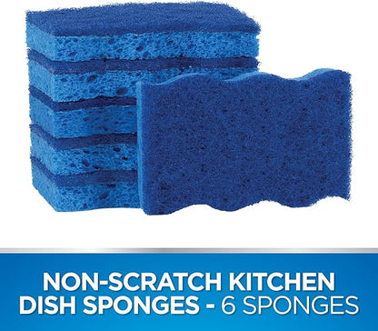 Dawn Non-Scratch Scrubber Sponges, Blue (Pack of 6) - Image 2