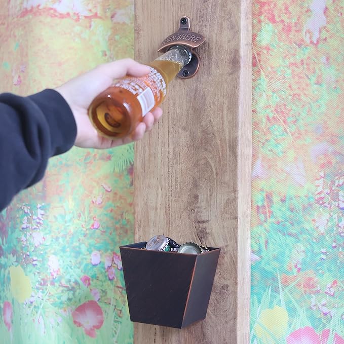 30 PCS Retro Bottle Cap Opener Wall Mounted Stainless, Antique Copper Screw in Wall Beer Bottle Opener Bulk for DIY Cooler Bar - Image 4