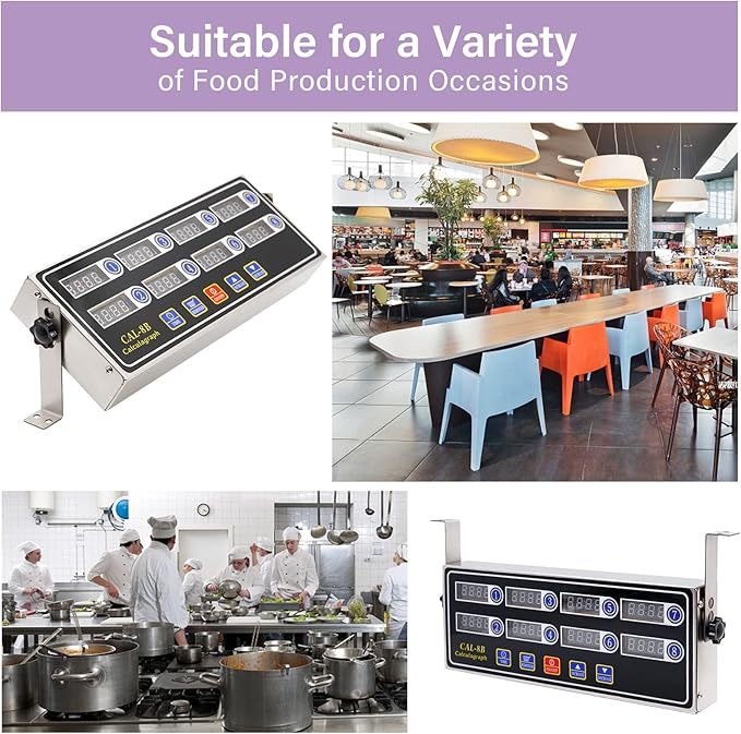Commercial Kitchen Timers for Cooking Manual Big Large Timer Digital Timer 8-Channel Digital Commercial Fryer Reminder with Loud Alarm for Boiling Eggs - Image 6