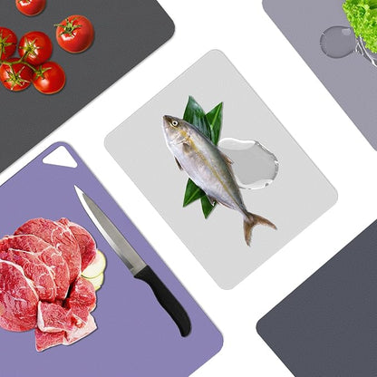 WK Flexible Plastic Cutting Boards for Kitchen Set of 10, Plastic Cutting Mats with Hole, Color Coded Cutting Board, Nonslip, BPA Free, Dishwasher Safe, Multi Size - Image 3
