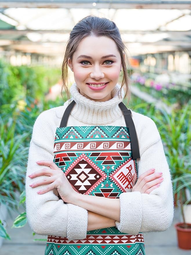 Geetery 4 Pcs Chicken Aprons for Women Rooster Print Apron Waterproof Adjustable for Kitchen Cooking - Image 4