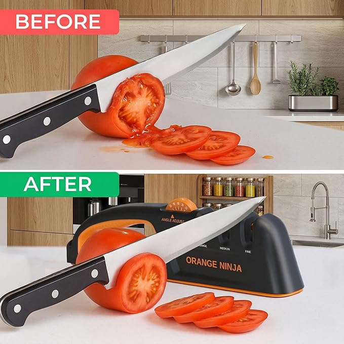 5 Precision Adjust Knife Sharpener- 3-Stage Premium Kitchen Knife Sharpener to Repair, Restore & Polish Blades by Sharp Pebble - Image 6