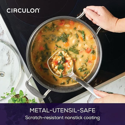 Circulon A1 Series with ScratchDefense Nonstick Induction Cookware, Stockpot with Lid, Pasta Pot, Kitchen Essentials, 8-Quart, Graphite - Image 7