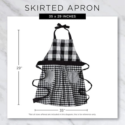 DII Women's Spring & Summer Apron Collection Adjustable, Two Large Pockets & Extra Long Ties, One Size Fits Most