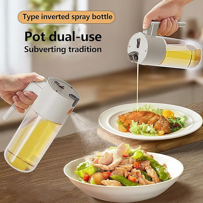 20.3oz/600ml Glass Material 2 in 1 Olive Oil Sprayer for Cooking, Switch Between Mist & Precision Pour, Food-Grade Oil Mister for Kitchen, Air Fryer, BBQ, Salad, Baking - Image 3