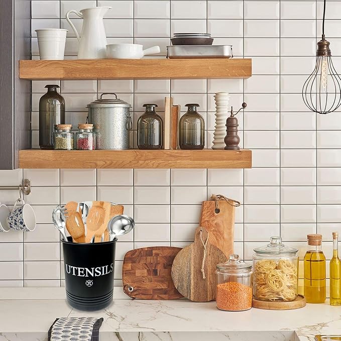Utensil Holder Large Crocks Kitchen (black) - Image 6