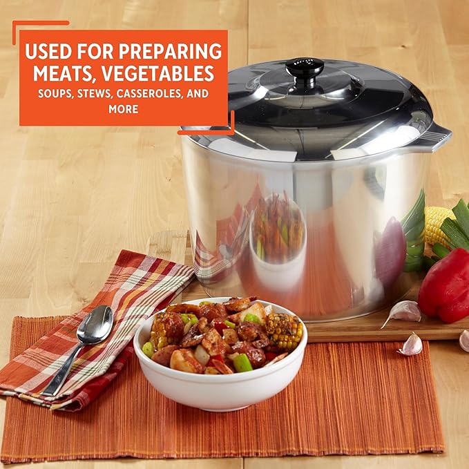 IMUSA USA Heavy Duty Cajun Aluminum Stock Pot 14 Quart, Silver - Image 6