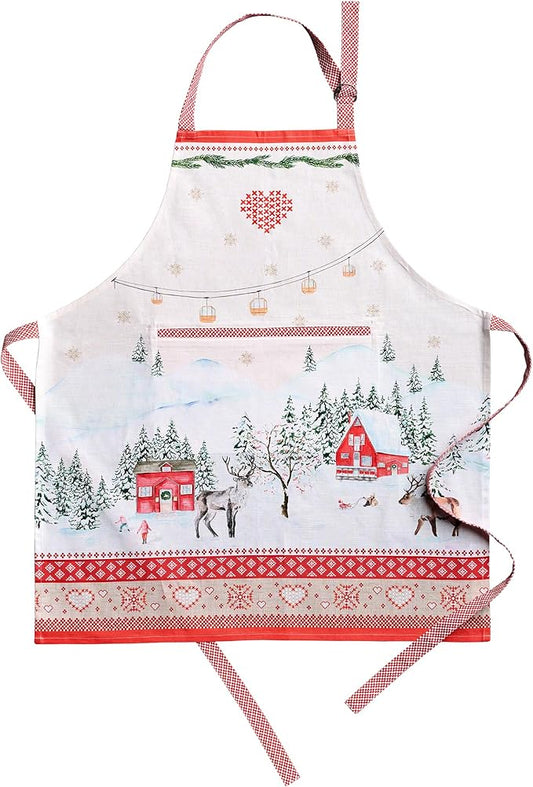 Maison d' Hermine 100% Cotton Apron for women with Pocket Kitchen Chef Apron for Men Cooking Mothers Day Gifts