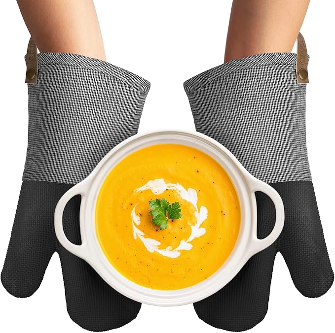 Cuisinart Kitchen Oven Mitts – Heat-Resistant Kitchen Mitts for Oven with Non-Slip Neoprene Palm, Long Cuff, and Cotton Filling – Durable Oven Gloves for Cooking, Baking, & Grilling - Image 8