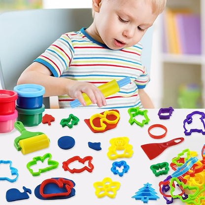 Dough Tools with 40 pcs Plastic Dough Cutters Animal Shapes, 3 pcs Basic Dough Tools - Image 6