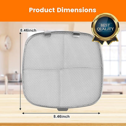Stainless Steel Splatter Shield for Ninja Foodi AG301, Air Fryer Accessories Replacement Parts Fine Mesh Splatter Screen for Ninja Foodi 5 in1 Indoor Grill Air Fryer AG300,AG300C,AG301C,AG302,AG400