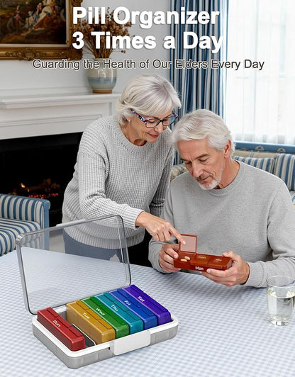 CTIME 4-Tier XL Medicine Organizer with Leather Handle - Portable Pill Case & Empty First Aid Kit for Home, Travel, RV, School, Dorm | Ideal Elderly Gift - Image 3