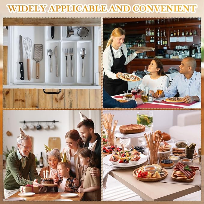 Suzile Acrylic Cutlery Storage Organizer Bin Silverware Caddy Countertop Knife Spoon and Fork Holder Kitchen 3 Section Tableware Storage Box for Cabinet Indoor Home Flatware Dining Room(White,L) - Image 6