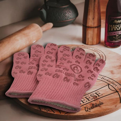 Grill Armor Oven Gloves with Fingers – 932°F Heat, Fire & Cut Resistant Mitts for BBQ, Grill, Cooking, Grilling, Baking, Smoker & Fire Pit - Image 3