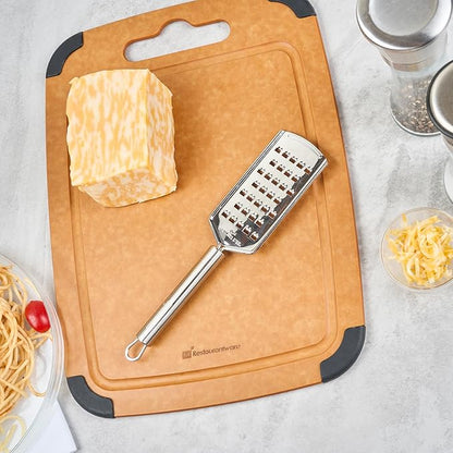 Restaurantware Stainless Steel Coarse Cheese Grater - German Standard Lemon Zester with Ergonomic Handle, Sharp Blades, Dishwasher Safe - Handheld Kitchen Grater for Parmesan, Garlic, Ginger - Image 10
