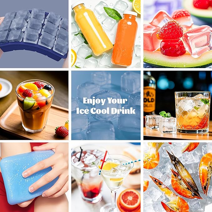 Silicone Ice Cube Tray 3 Pack, HANCELANT Ice Cube Mold, Ice Trays for Freezer with Lid for Whiskey, Baby Food, BPA Free, Easy Release - Image 8