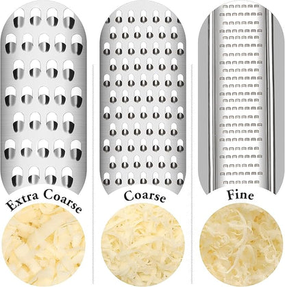 Cambom Cheese Grater Citrus Zester Lemon Zester Pack of 3-304 Stainless Steel - A Sharp Tool for Parmesan Cheese, Ginger, Garlic, Nutmeg, Chocolate, Vegetables，Fruits，Dishwasher Safe Red - Image 4
