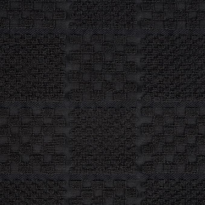 KitchenAid Quilted Cotton Terry Cloth Oven Mitt, Pot Holder, Kitchen Towel 4-Pack Set, Heat Resistant, Silicone Grip, Gift Set, Matte Black, 16"x26", 7"x13" & 7"x10" - Image 3