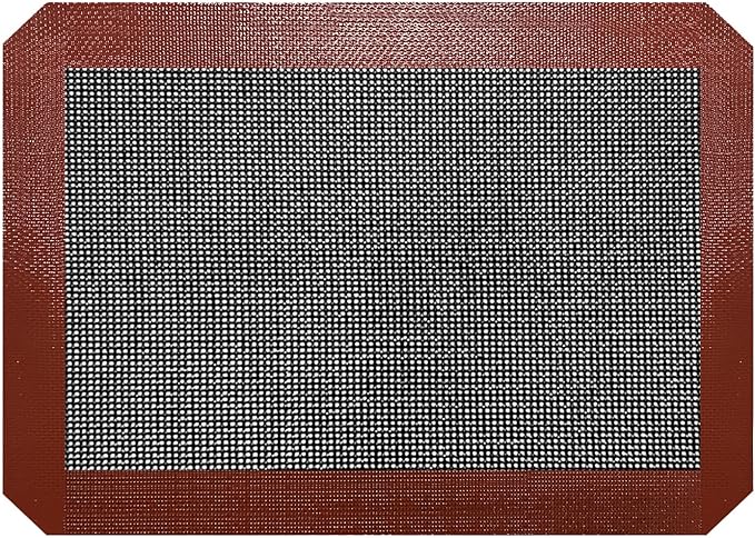 Small Silicone Baking Mats, Set of 4, 11-4/5x8-1/4 Inch Quarter Sheet Size, Non Stick, BPA Free, 1/4 Baking Sheet Pan Liner for Cookies, Macaron, Bread, Pastry, Toaster (Perforated) - Image 6