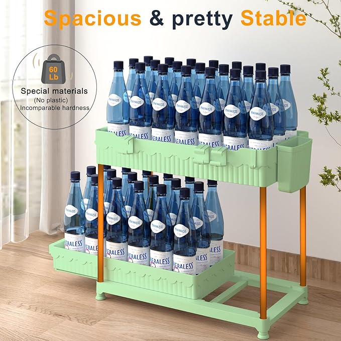 Sevenblue 3 Pack Under Sink Organizers, 2-Tier Multi-Use Kitchen and Bathroom Organizers and Storage with Sliding Drawers, Bathroom Cabinet Organizer (Green, 14.8 Inch) - Image 5