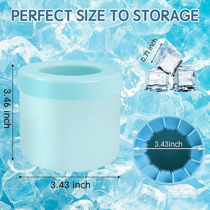 Small Ice Maker Cup, Cylinder Silicone Ice Cube Molds, Mini Ice Maker Cube Tray, Decompress Ice Lattice Ice Cube Trays for freezer, 60 Ice Cubes, Easy-Release 2Pcs