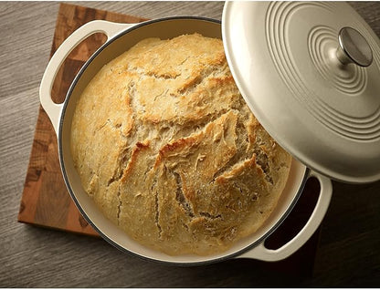 Mercer Culinary Enameled Cast Iron Round Dutch Oven, 6 qt., White - Image 7