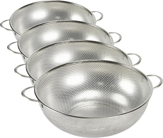 Chef Craft Select Microperforated Colander, 5 Quart, Stainless Steel (Pack of 4)