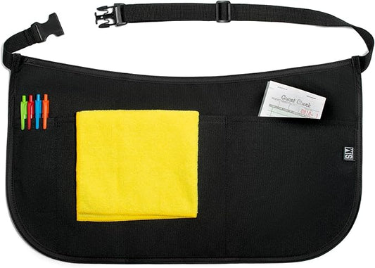 Waterproof Server Apron with Buckle - Stainproof Waist Apron for Waiters and Waitresses by SupplyMaid