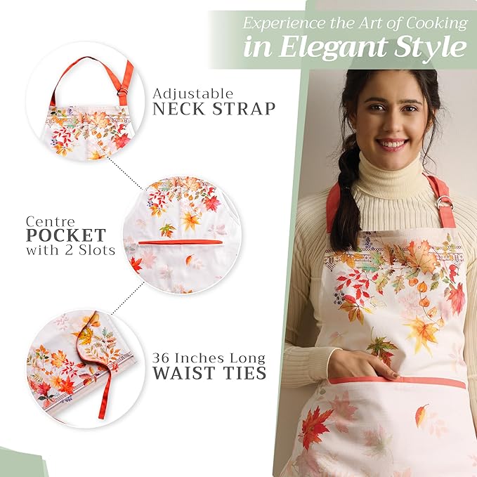 Maison d' Hermine 100% Cotton Apron for women with Pocket Kitchen Chef Apron for Men Cooking Mothers Day Gifts - Image 5