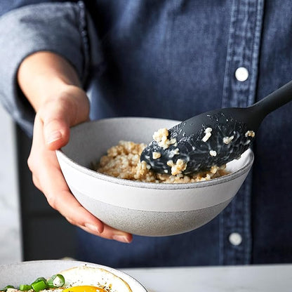 GreenPan Silicone Ultimate Spoon, Mixing Stirring Serving, Cooking Kitchen Utensil, Flexible Rubber Nonstick Cookware, Rigid Steel Core, Heat-Resistant, Anti-Slip Handle BPA-Free Dishwasher Safe, Gray - Image 5