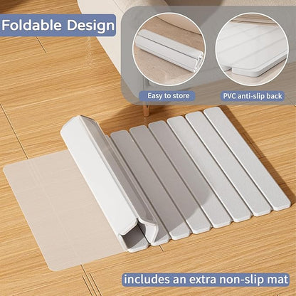 Large Stone Bath Mat 31.5 x 19.7in, Quick Dry Diatomaceous Earth Mats for Bathroom, Super Absorbent Foldable Bath Stone Mat, Non Slip, Dish Drying Mat for Kitchen Counter - Image 5