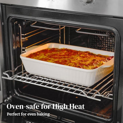 DOWAN Ceramic Baking Dishes, Set of 3 (15.6"/12.2"/8.9") - Image 4