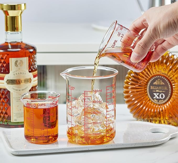 High Borosilicate Glass Measuring Cup-V-Shaped Spout，Glass Measuring Beaker for Kitchen or Restaurant, Easy to Read, 150 ML (5 Oz)-Single - Image 6