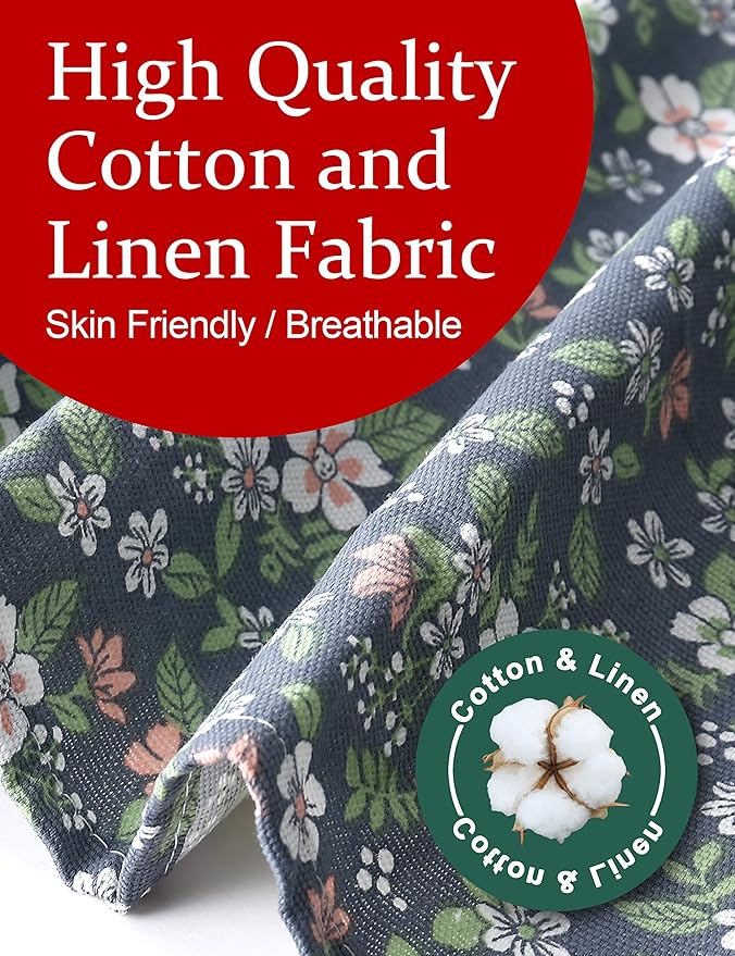 Cozy Adjustable Cross Back Aprons for Women with Pockets Cotton Linen Cooking Kitchen Baking
