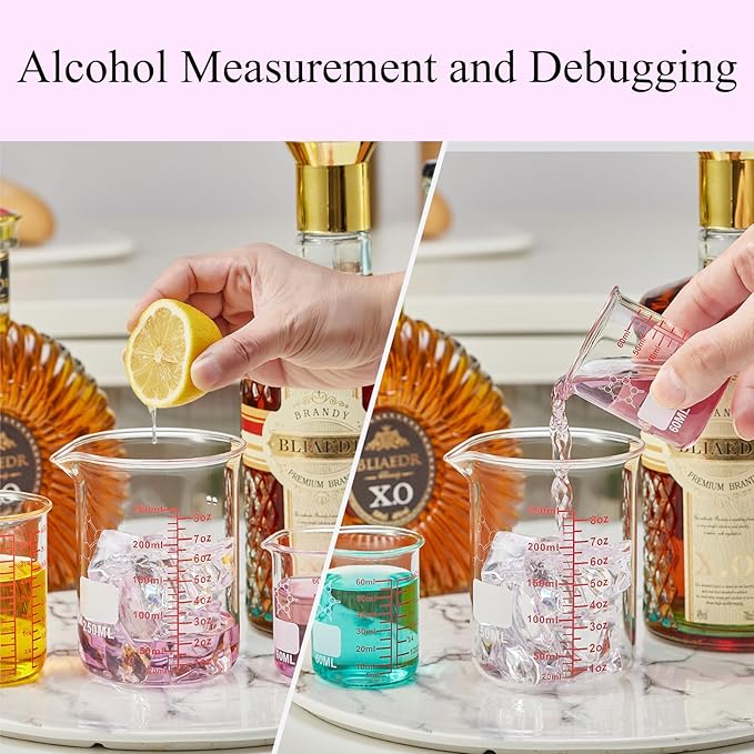 High Borosilicate Glass Measuring Cup-V-Shaped Spout,250ml(8OZ) Glass Measuring Beaker for Kitchen or Restaurant, Easy to Read - Image 4