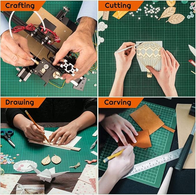 anezus Self Healing Sewing Mat, 12inch x 18inch Rotary Cutting Mat Double Sided 5-Ply Craft Cutting Board for Sewing Crafts Hobby Fabric Precision Scrapbooking Project - Image 6