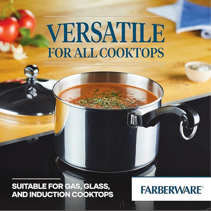 Farberware Classic Stainless Steel Sauce Pan/Saucepan with Lid, 3 Quart, Silver - Image 3