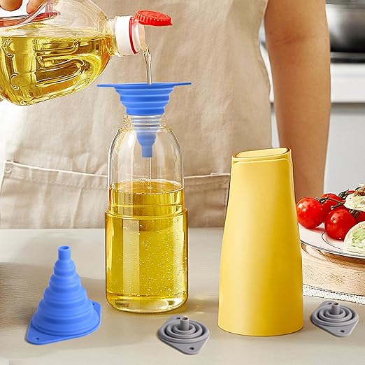 Kitchen Funnels Set 4 Pack，Small and Large，Silicone Collapsible Funnel，Small Funnel for Bottles and Funnels for Filling Water Bottle - Image 5