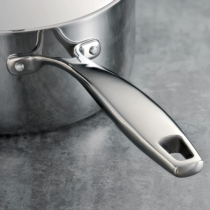 Tramontina Signature Tri-Ply Clad Stainless Steel 3-Quart Sauce Pan with Lid, Induction-Ready, Dishwasher-Safe, NSF-Certified, Made in Brazil - Image 5