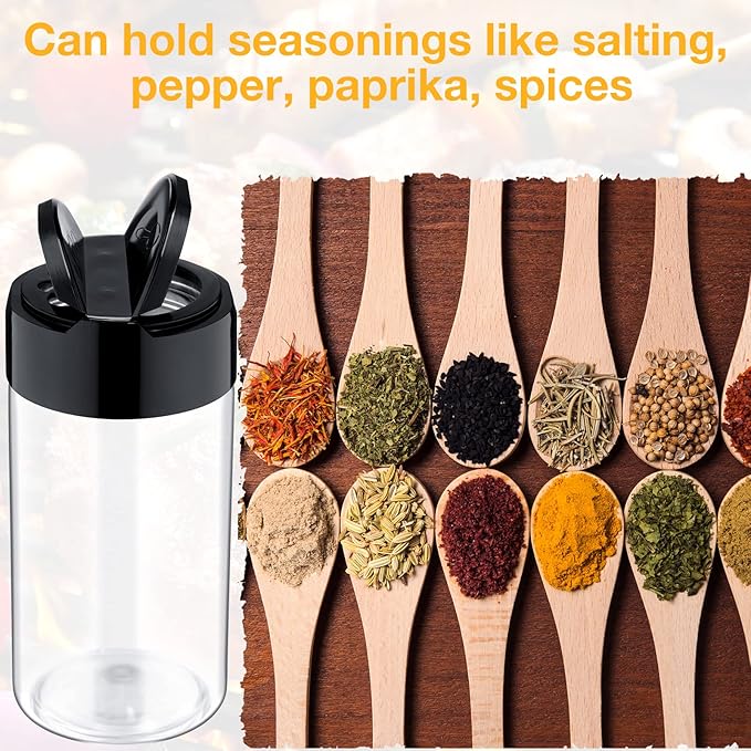 Mimorou 30 Pack 8.7 oz Plastic Spice Jars with Shaker Lids Clear Seasoning Containers Spice Bottles for Kitchen Storing Herbs Seasoning Powders - Image 4
