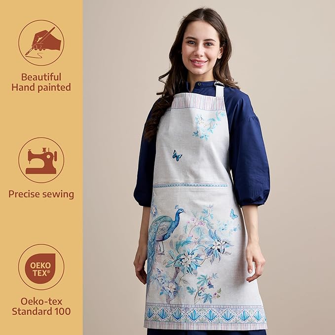 Maison d' Hermine 100% Cotton Apron for women with Pocket Kitchen Chef Apron for Men Cooking Mothers Day Gifts - Image 2