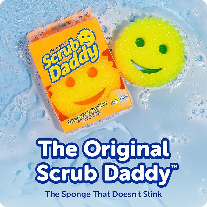 Scrub Daddy Scratch-Free Multipurpose Kitchen Sponges - Bulk Dish Sponges for Kitchen, Bathroom, Household Cleaning & More - Made with BPA-Free Polymer Foam (5 Count) - Image 2