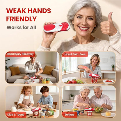 Electric Can Opener, Automatic Rechargeable Can Openers with One-Touch Smooth Edge & Magnetic Lid - Hands-Free Easy-Grip Opener for Seniors with Arthritis and Most Cans