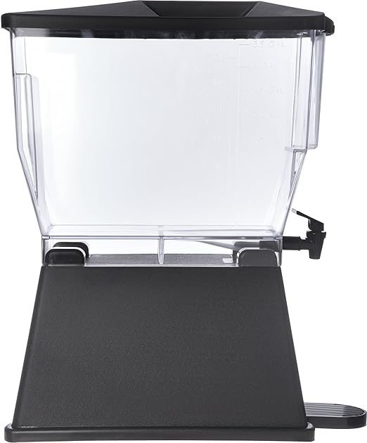 Carlisle FoodService Products Trimline Rectangular Beverage Dispenser Drink Dispenser with Spigot for Catering, Buffets, Restaurants, Polycarbonate (Pc), 3.5 Gallons, Black - Image 2